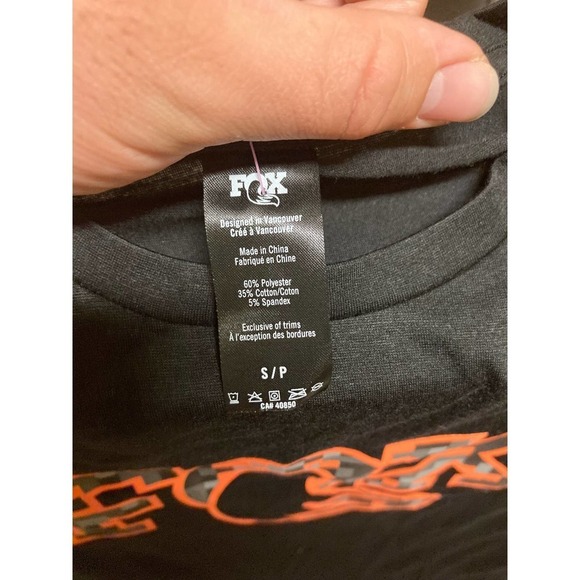 Women's  Black Fox Shirt Size S - Picture 2 of 3